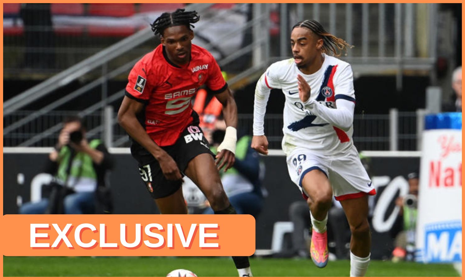 Jeremy Jacquet in action for Rennes