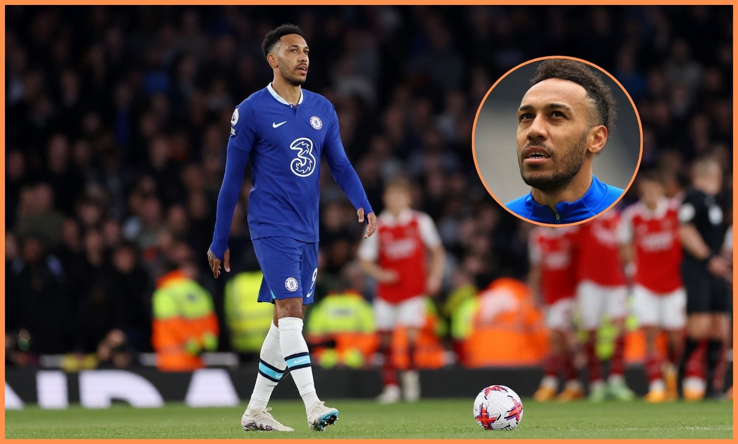 Pierre-Emerick Aubameyang during Chelsea's 3-1 defeat to Arsenal