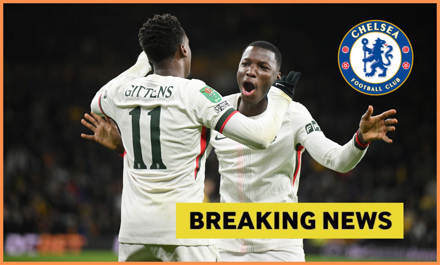 Moises Caicedo celebrates with Jamie Gittens