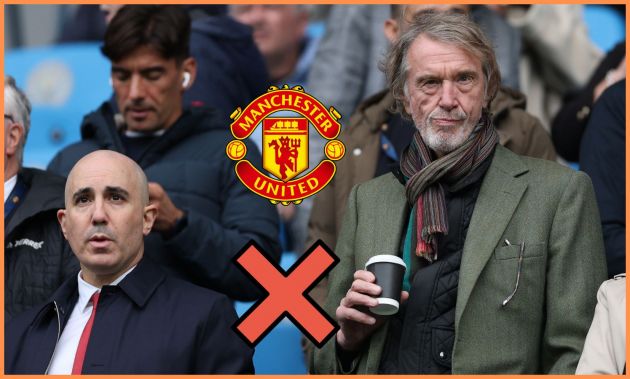 Sir Jim Ratcliffe watching Manchester United's defeat to Manchester City