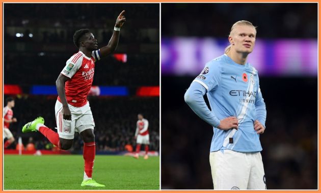 Bukayo Saka and Erling Haaland