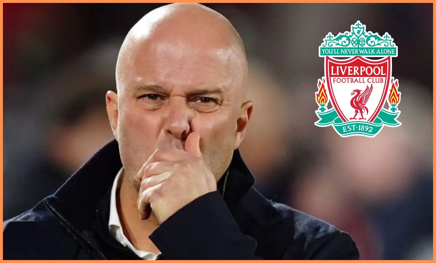 Liverpool manager Arne Slot reacts after the defeat to Nottingham Forest
