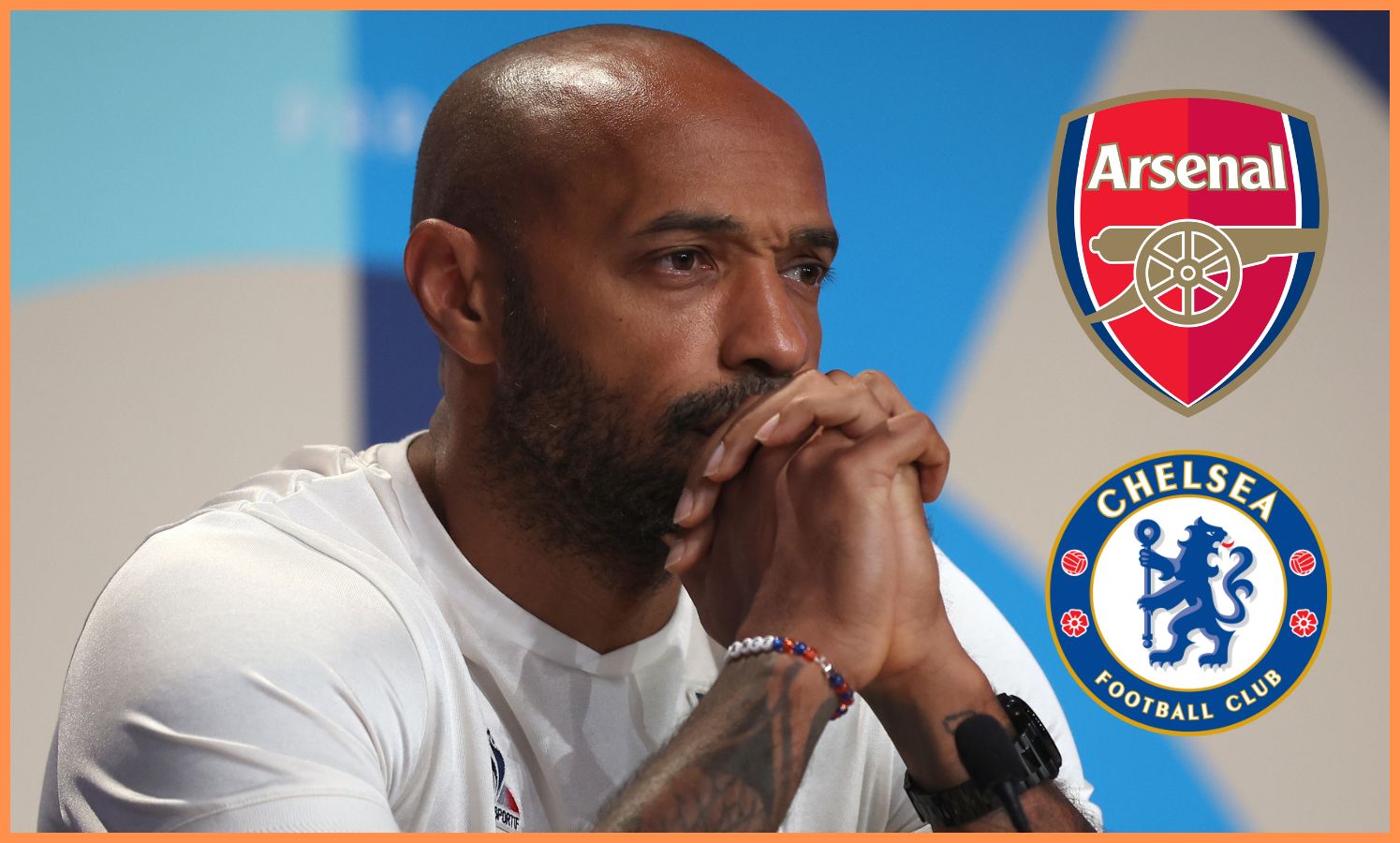Thierry Henry looks on
