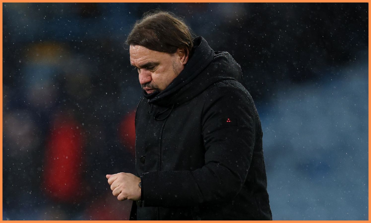 Leeds United manager Daniel Farke reacts