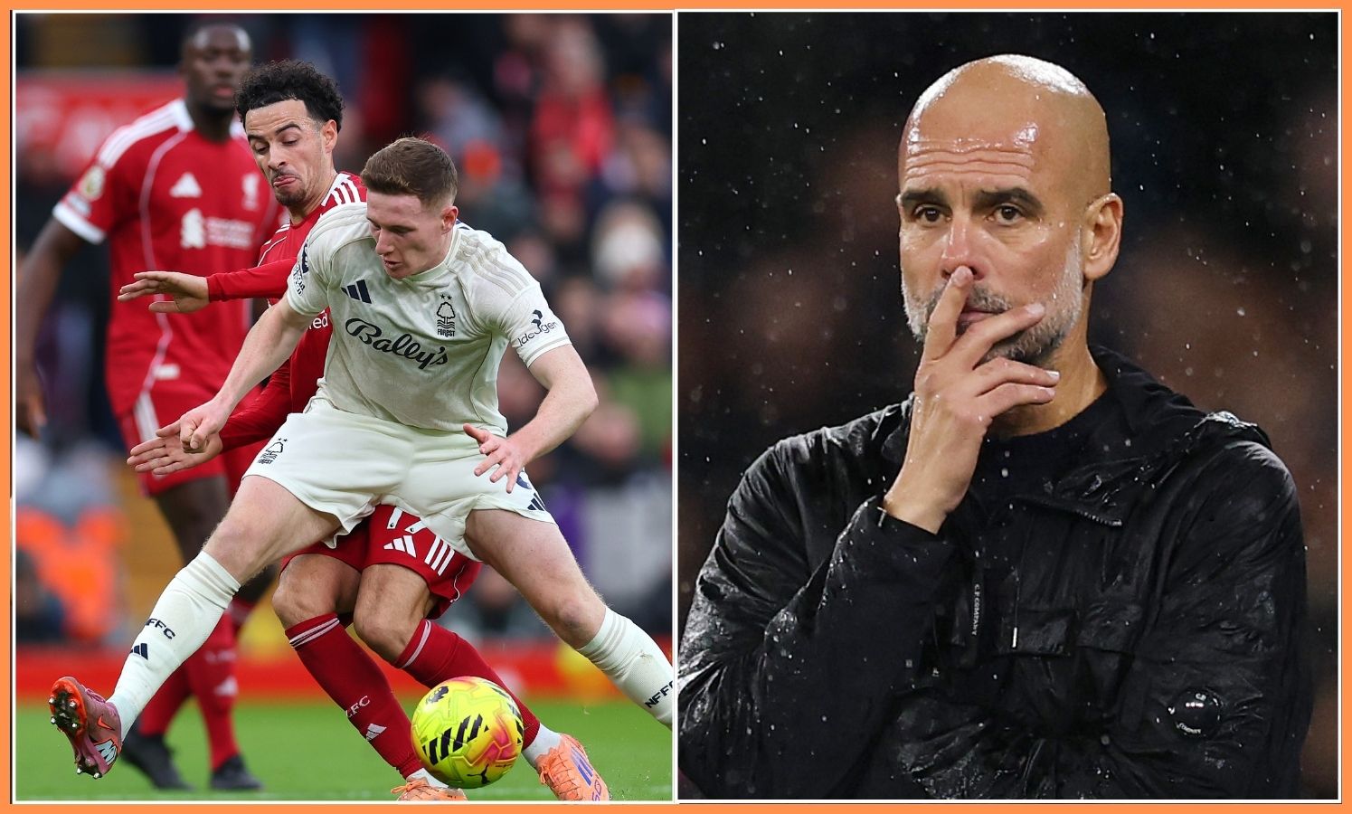 Elliot Anderson and Pep Guardiola