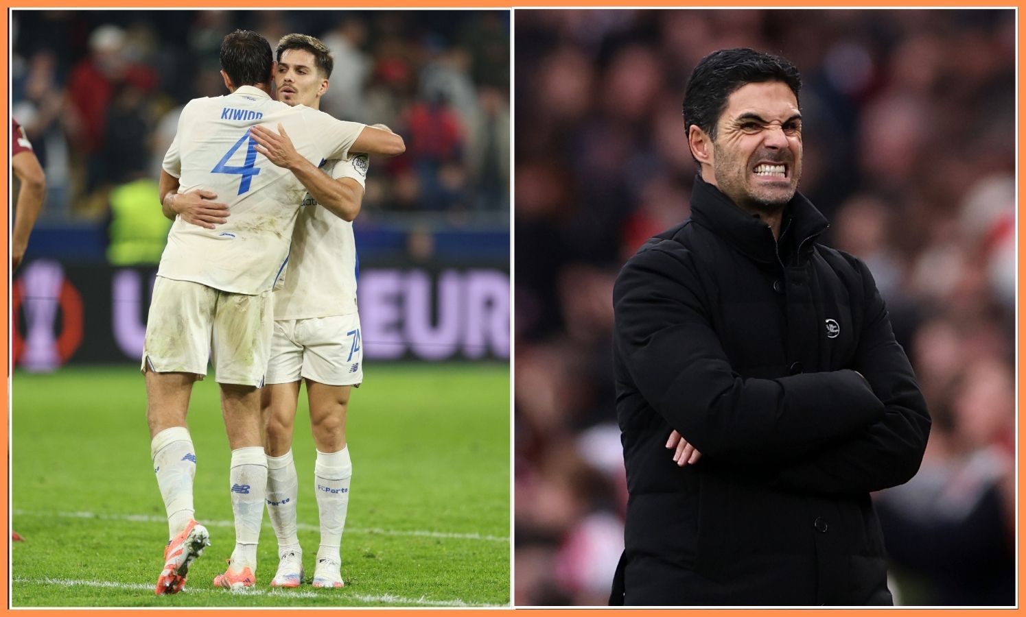 Jakub Kiwior and Mikel Arteta