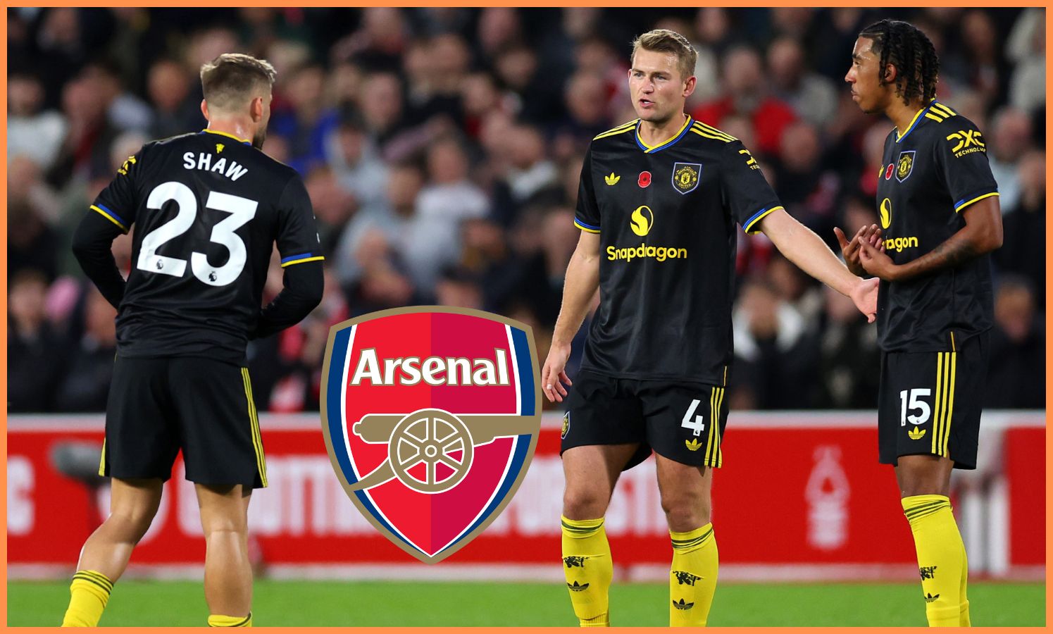 Leny Yoro, Matthijs de Ligt, and Luke Shaw