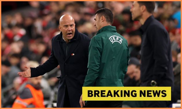 Liverpool manager Arne Slot reacts during the Real Madrid game