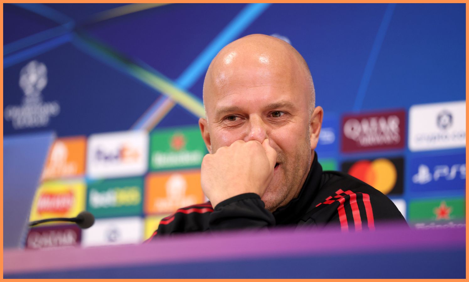 Liverpool manager Arne Slot during a press conference