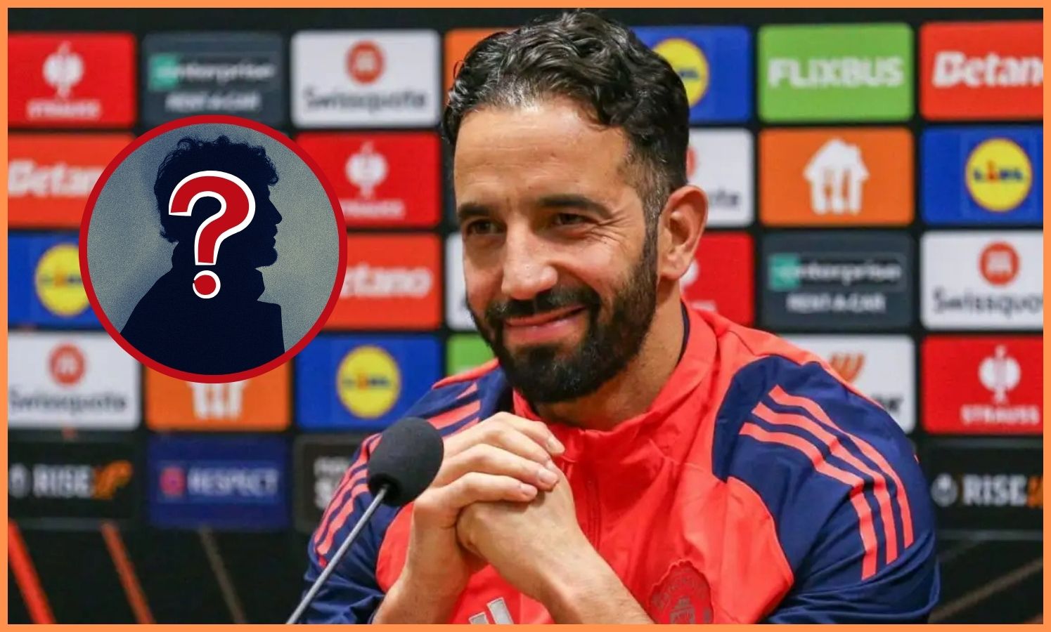 Ruben Amorim at a Man United press conference