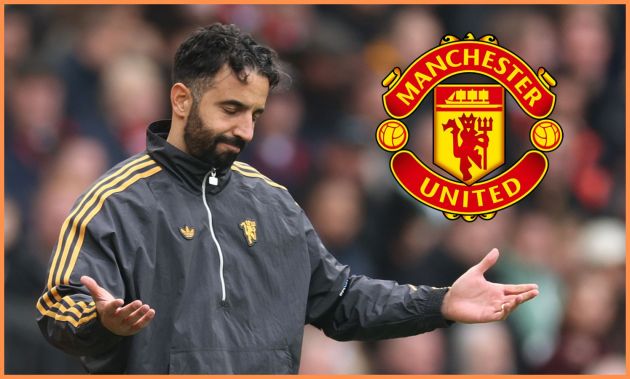 Ruben Amorim reacts during Man Utd's game against Sunderland