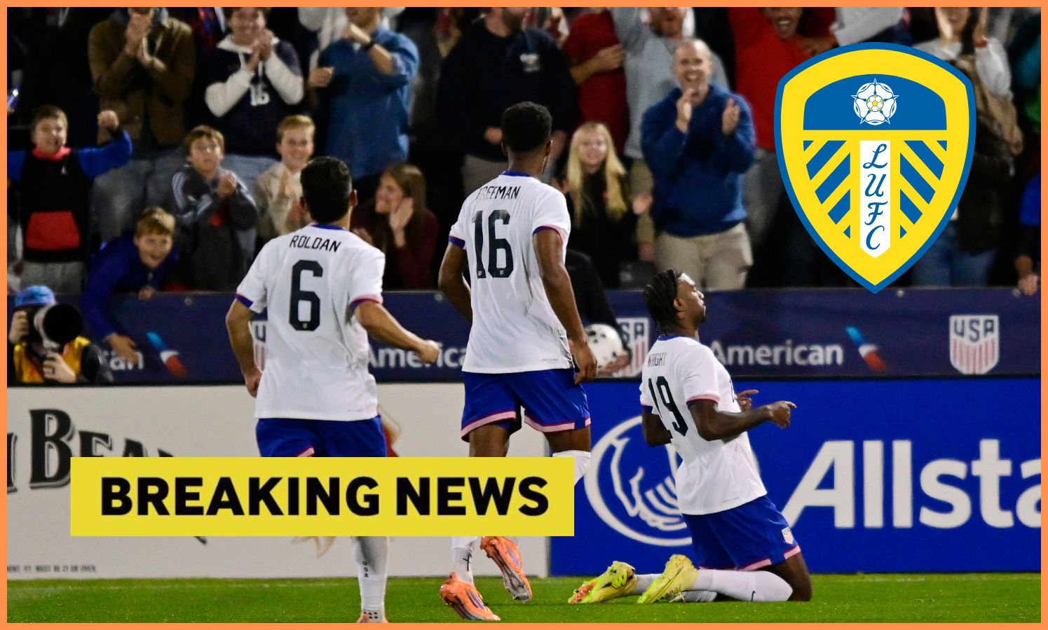 Haji Wright celebrates a goal for the United States Men's National Team