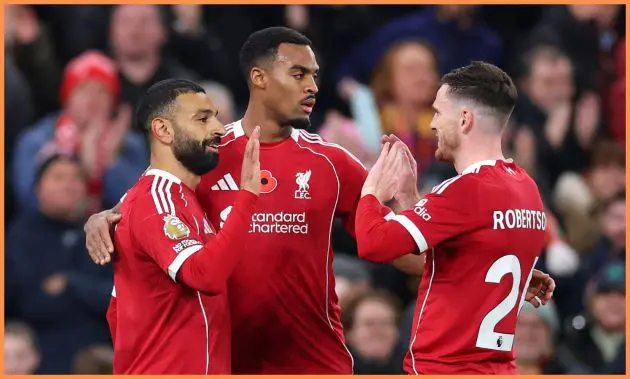 Liverpool players celebrating