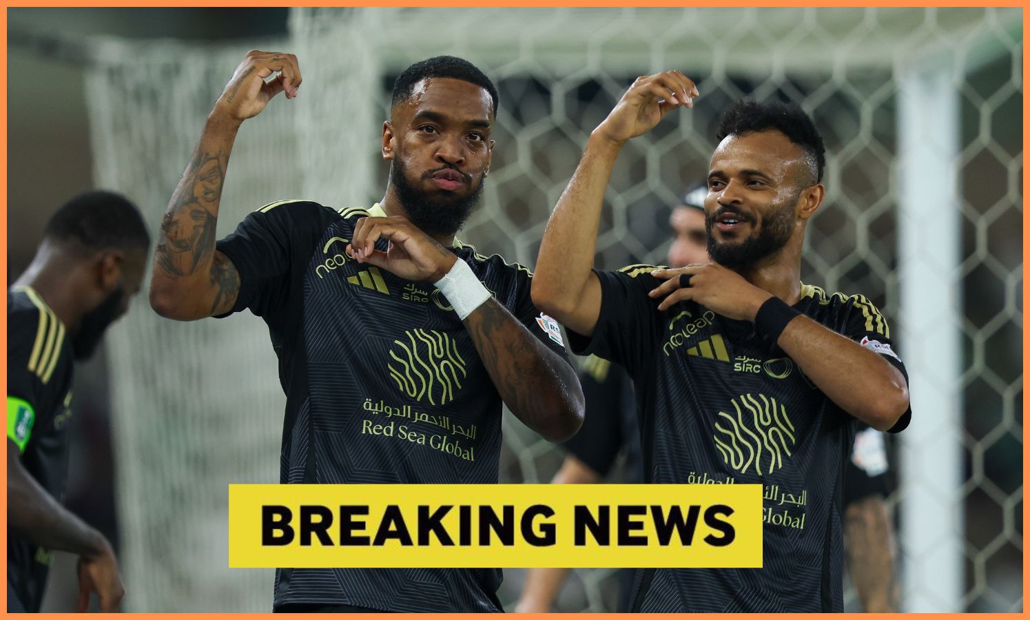 Ivan Toney celebrates with teammate Ali Majrashy