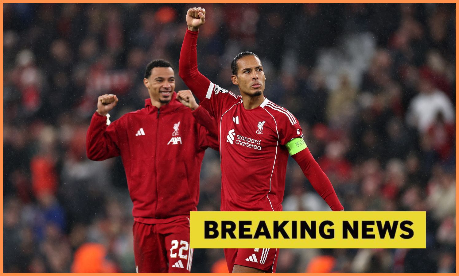 Virgil van Dijk celebrates Liverpool's win over Real Madrid