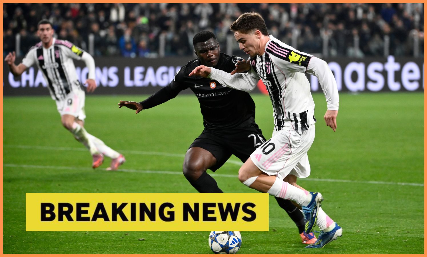 Ousmane Diomande in action for Sporting against Juventus
