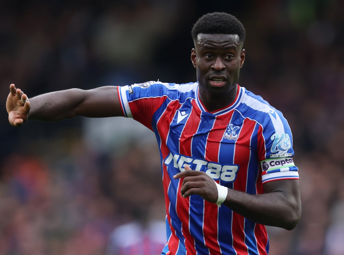 Crystal Palace CB Marc Guehi in action