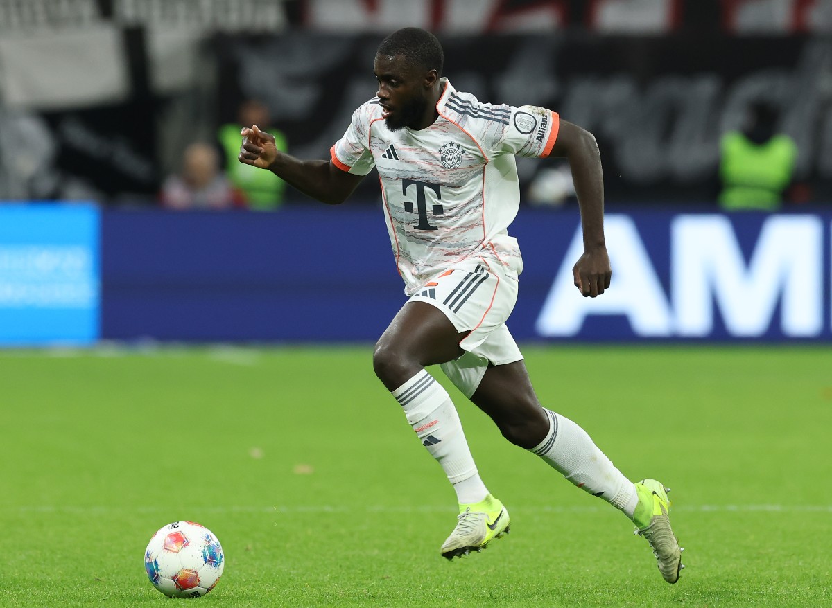 Dayot Upamecano in action for Bayern Munich