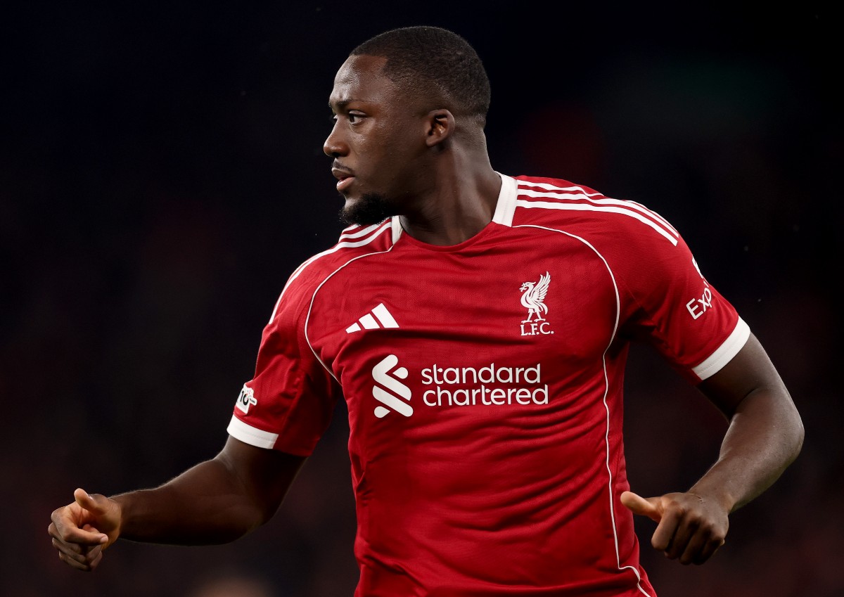 Ibrahima Konate in action for Liverpool vs Real Madrid