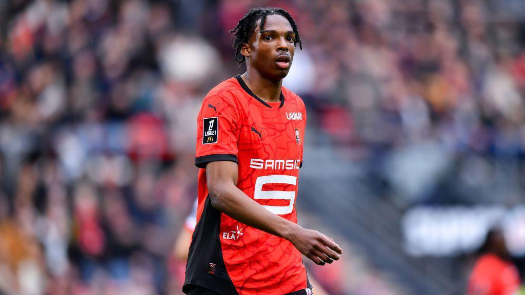 Jeremy Jacquet in action for Rennes