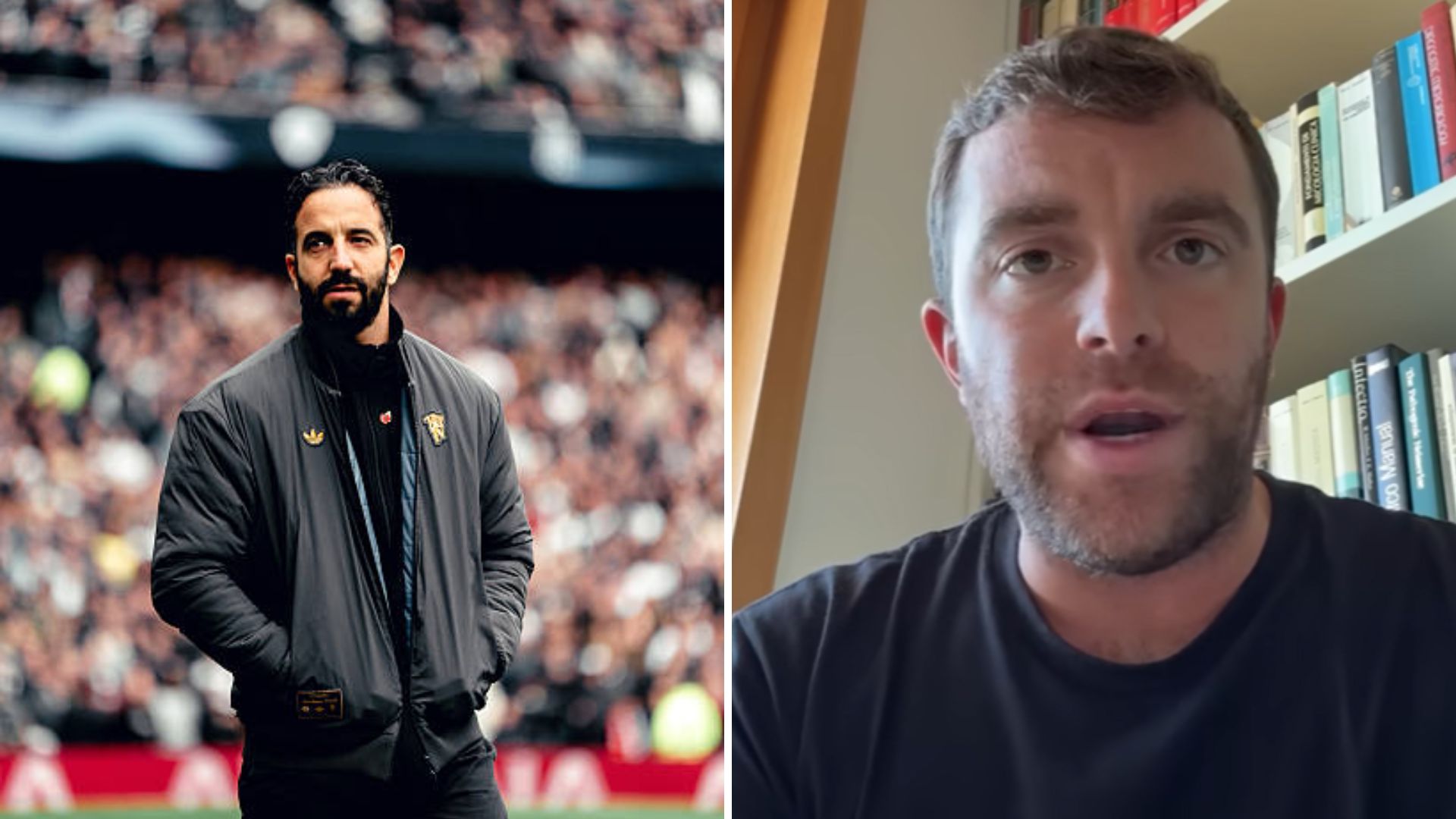 Split image of Ruben Amorim and Fabrizio Romano