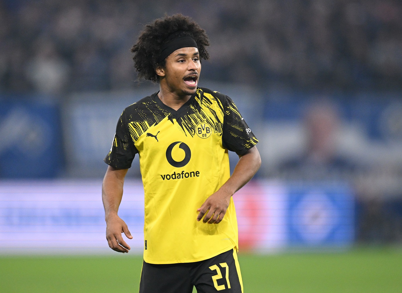 Karim Adeyemi of Borussia Dortmund in action