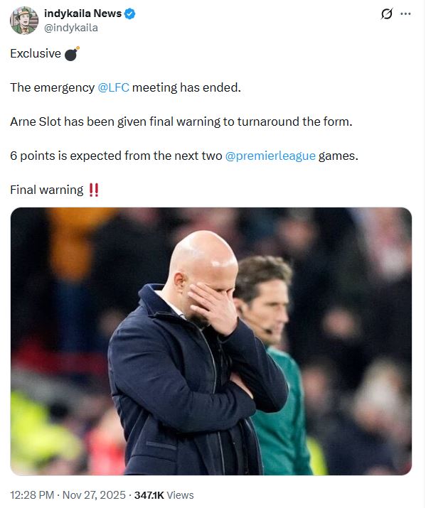 Indy Kaila on Arne Slot's Liverpool future