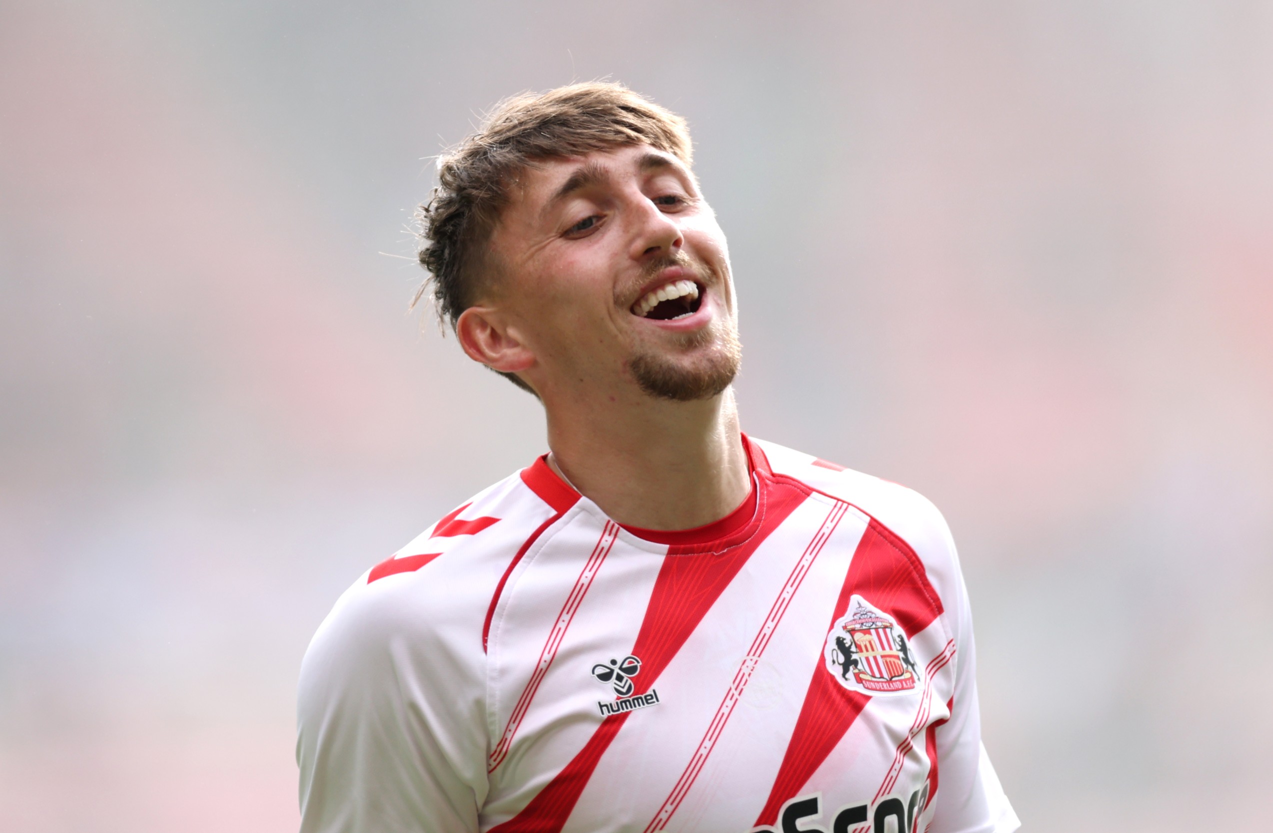 Dan Neil of Sunderland looks on during the warm up