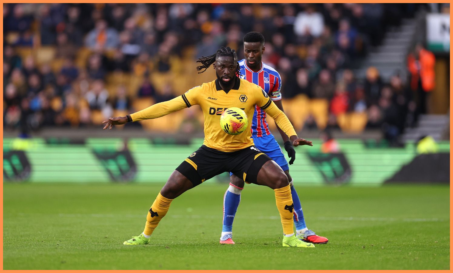 Marc Guehi in action for Crystal Palace against Wolves