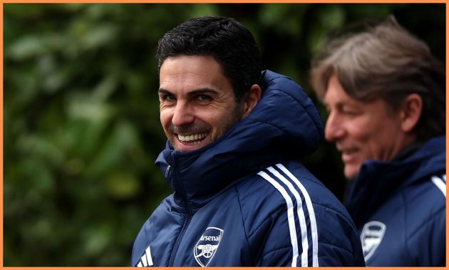 Arsenal manager Mikel Arteta in training