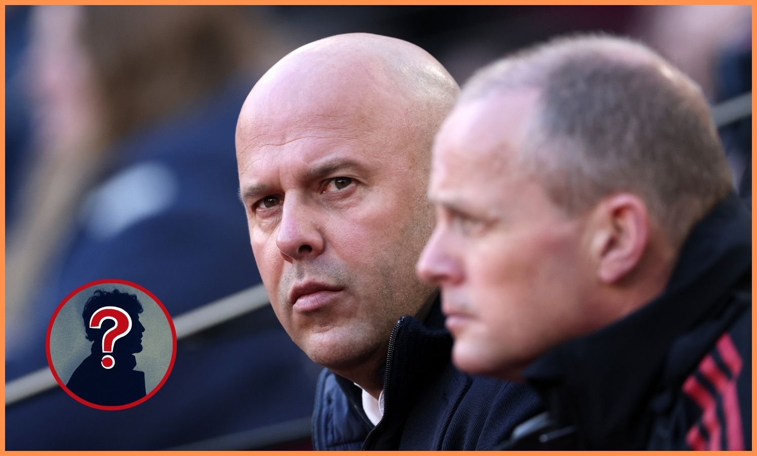 Arne Slot looks on during Liverpool's win vs West Ham