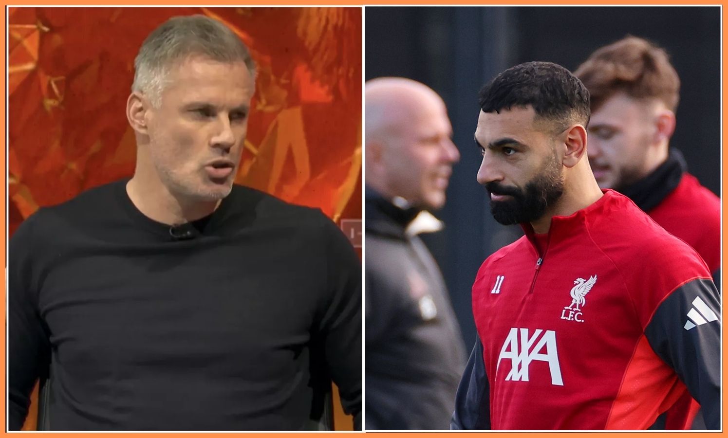 Jamie Carragher and Mohamed Salah