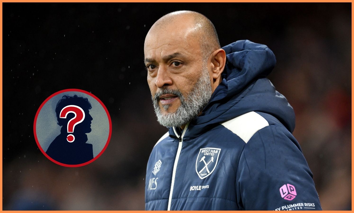 West Ham United manager Nuno Espirito Santo looks on