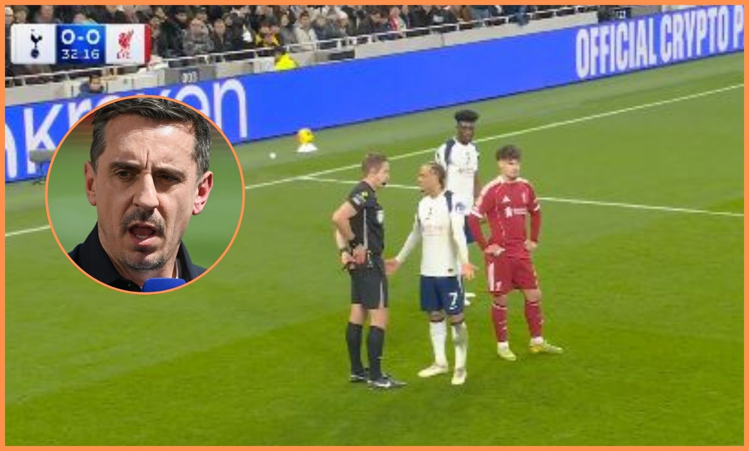 Xavi Simons and Gary Neville