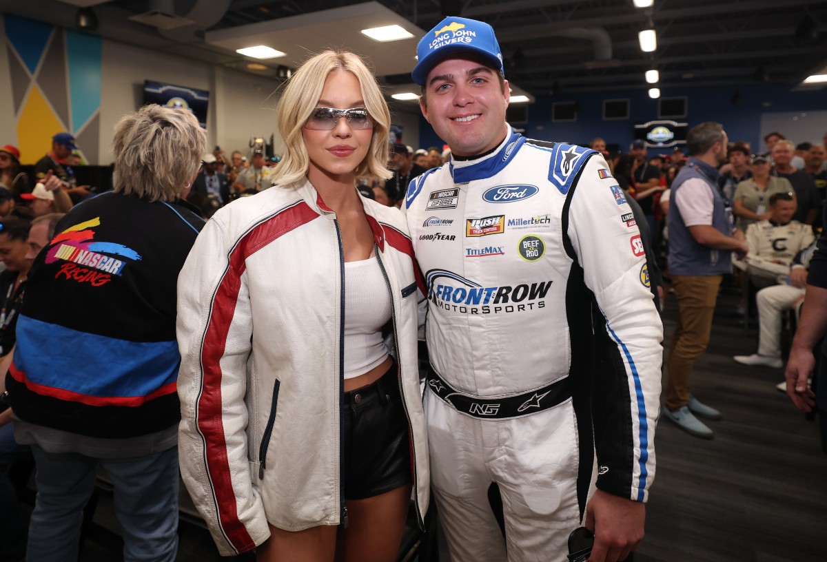 Sydney Sweeney at the drivers meeting prior to the NASCAR Cup Series Championship at Phoenix Raceway