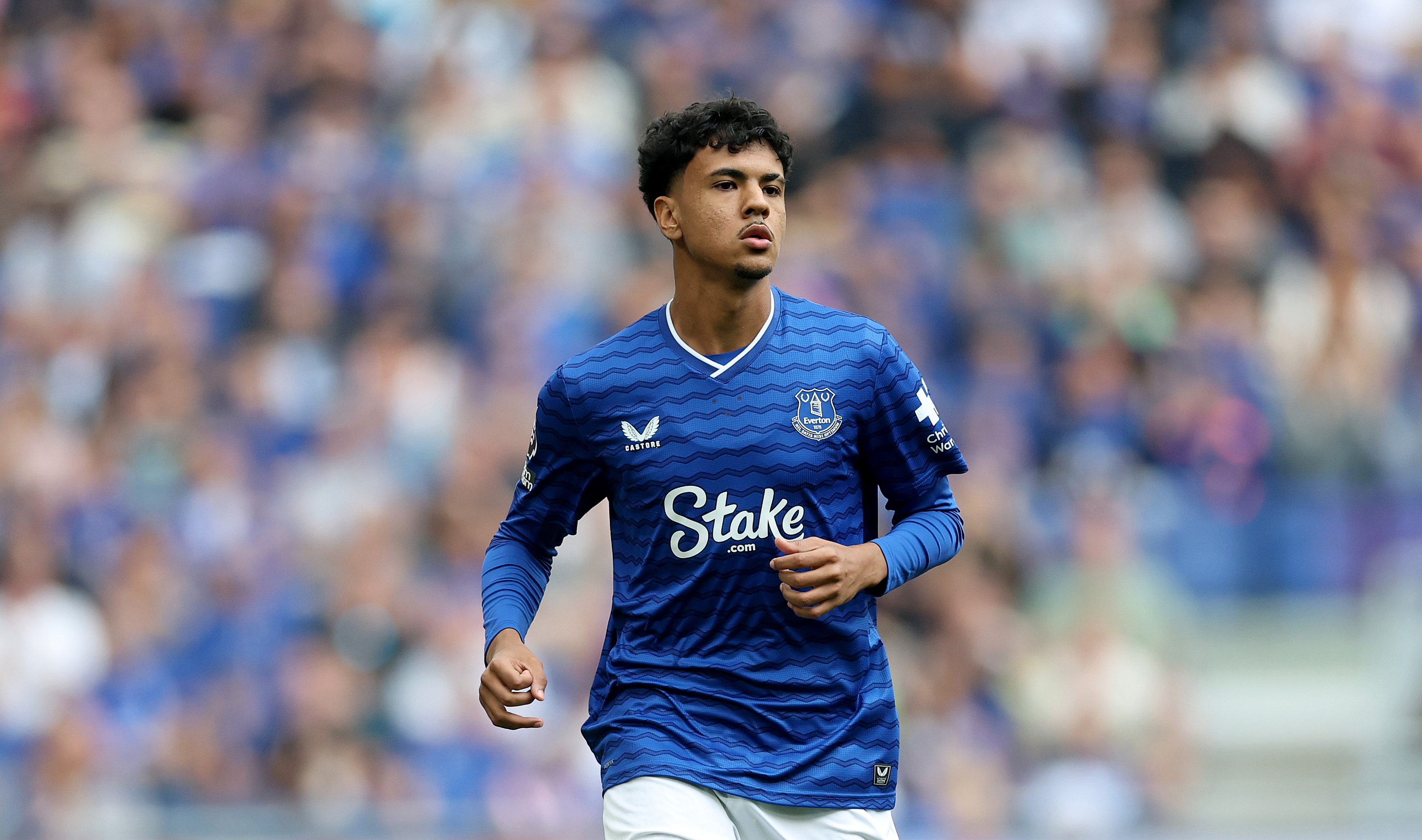 Adam Aznou of Everton during pre-season
