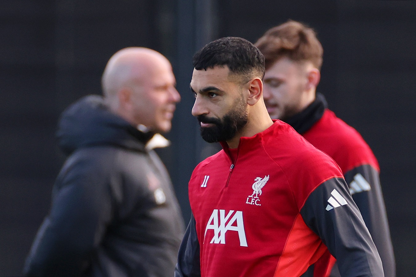 Mohamed Salah of Liverpool looks on