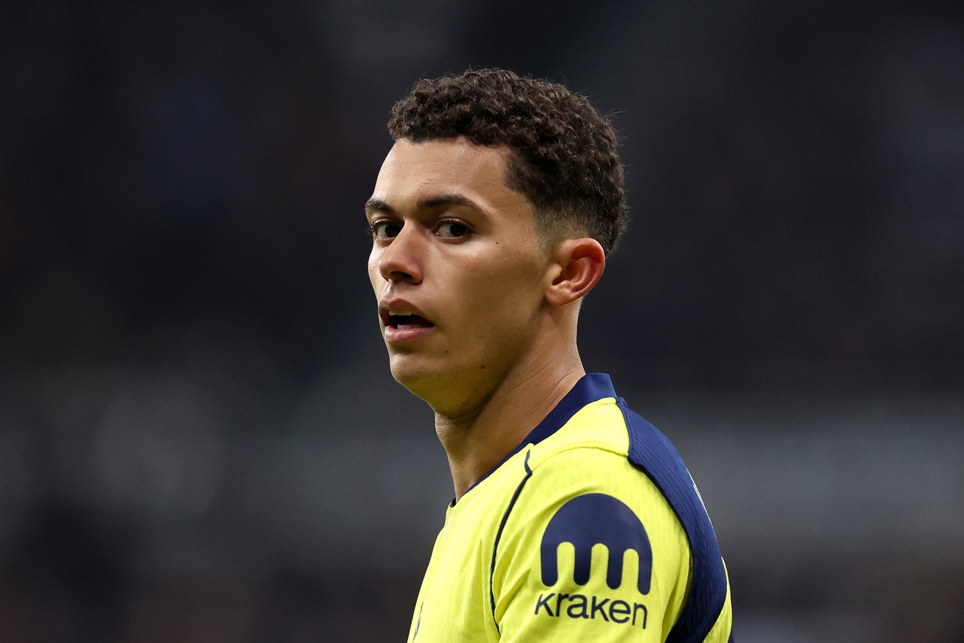 Brennan Johnson of Tottenham Hotspur looks on
