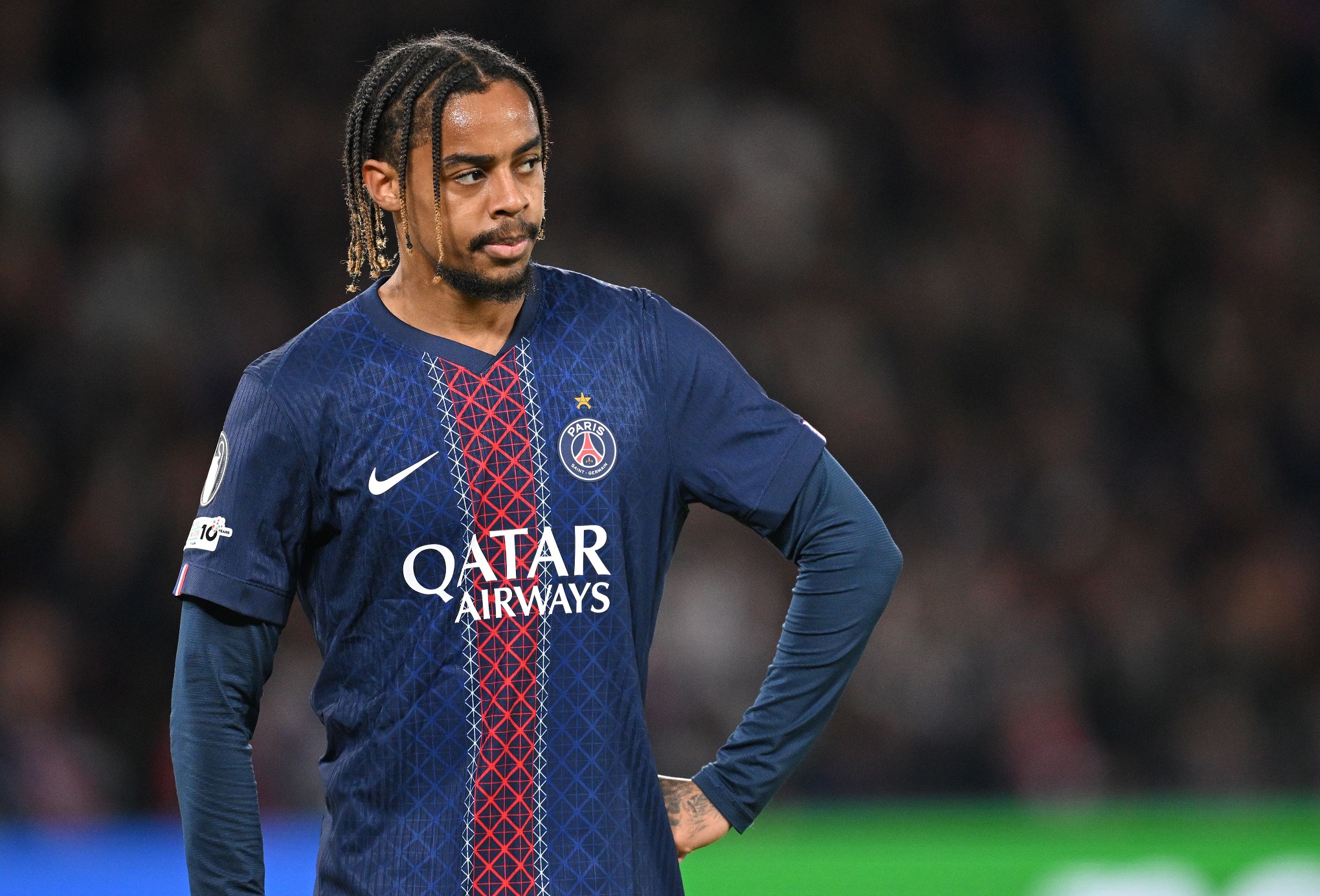Bradley Barcola of Paris Saint-Germain