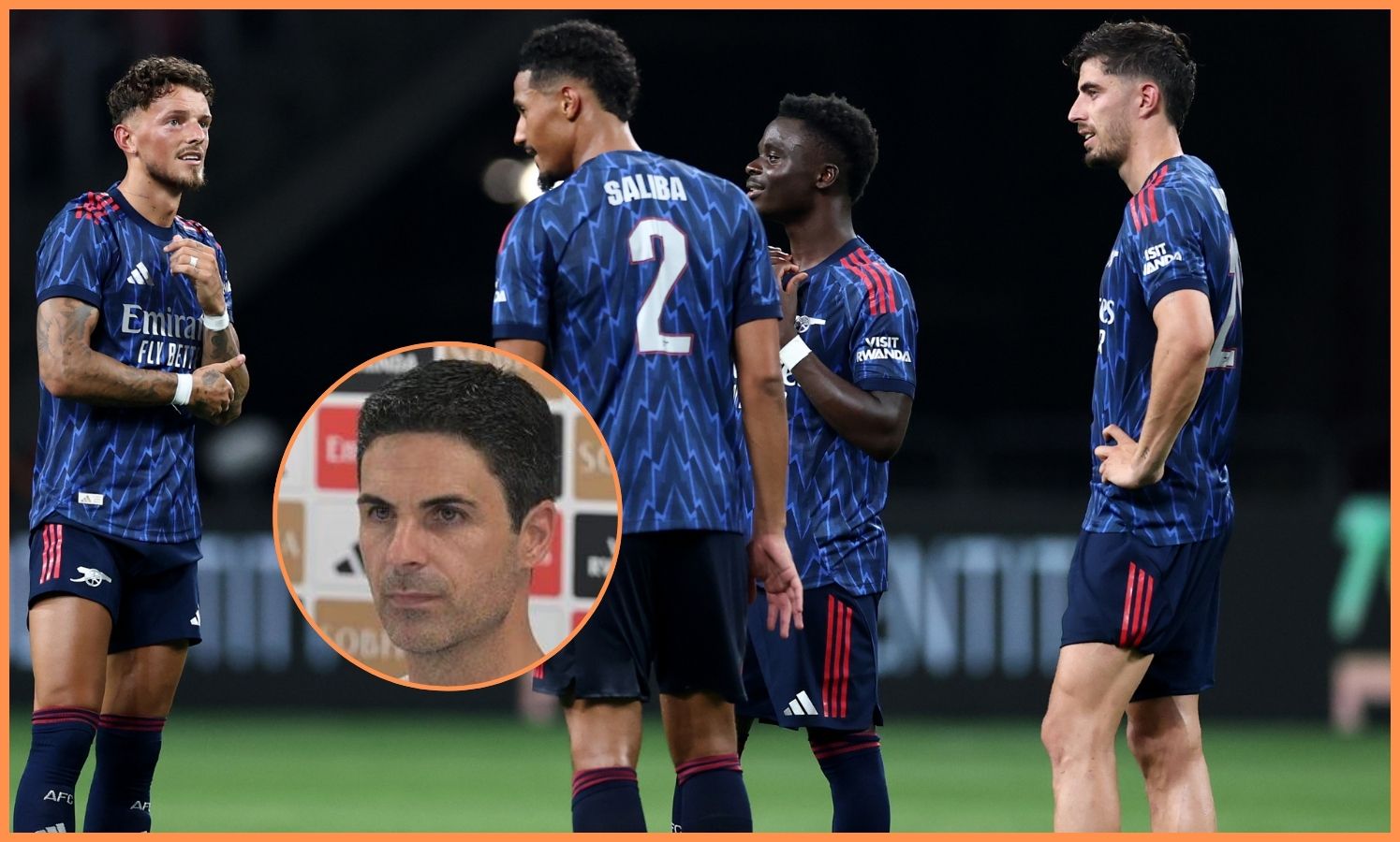 Kai Havertz with his Arsenal teammates in pre-season