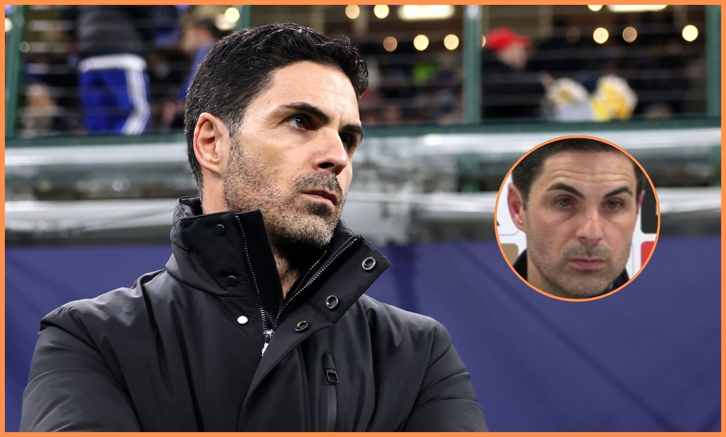 Mikel Arteta looks on during Arsenal's win vs Inter Milan