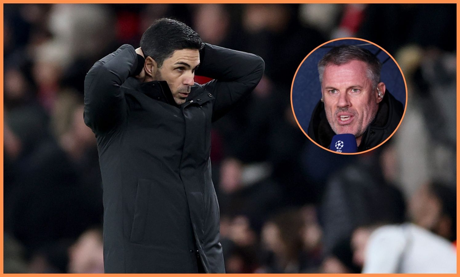 Mikel Arteta and Jamie Carragher