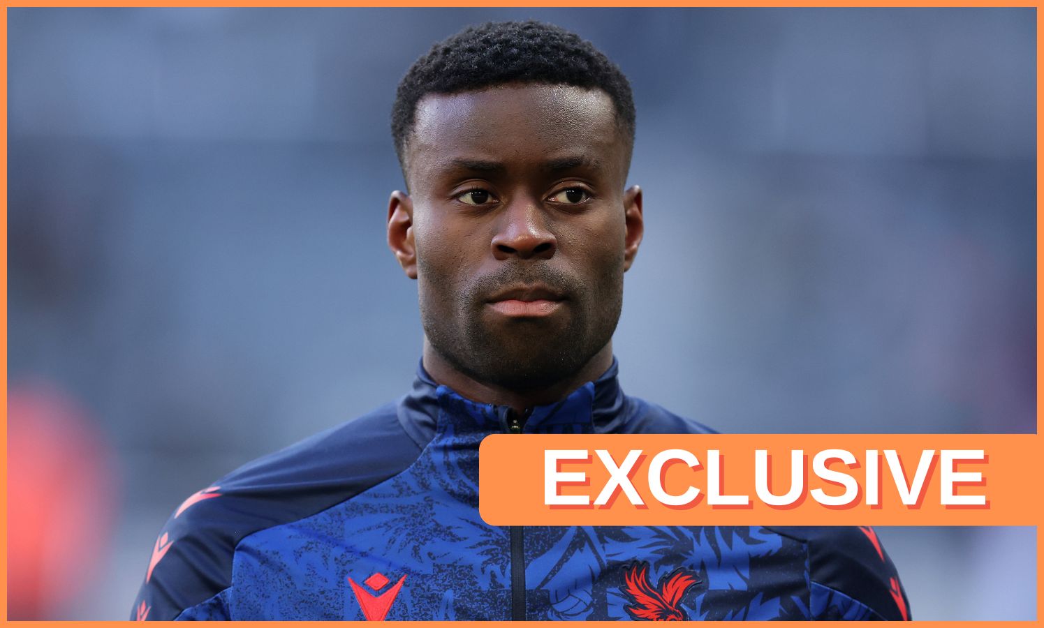 Marc Guehi of Crystal Palace, plus 'exclusive' banner