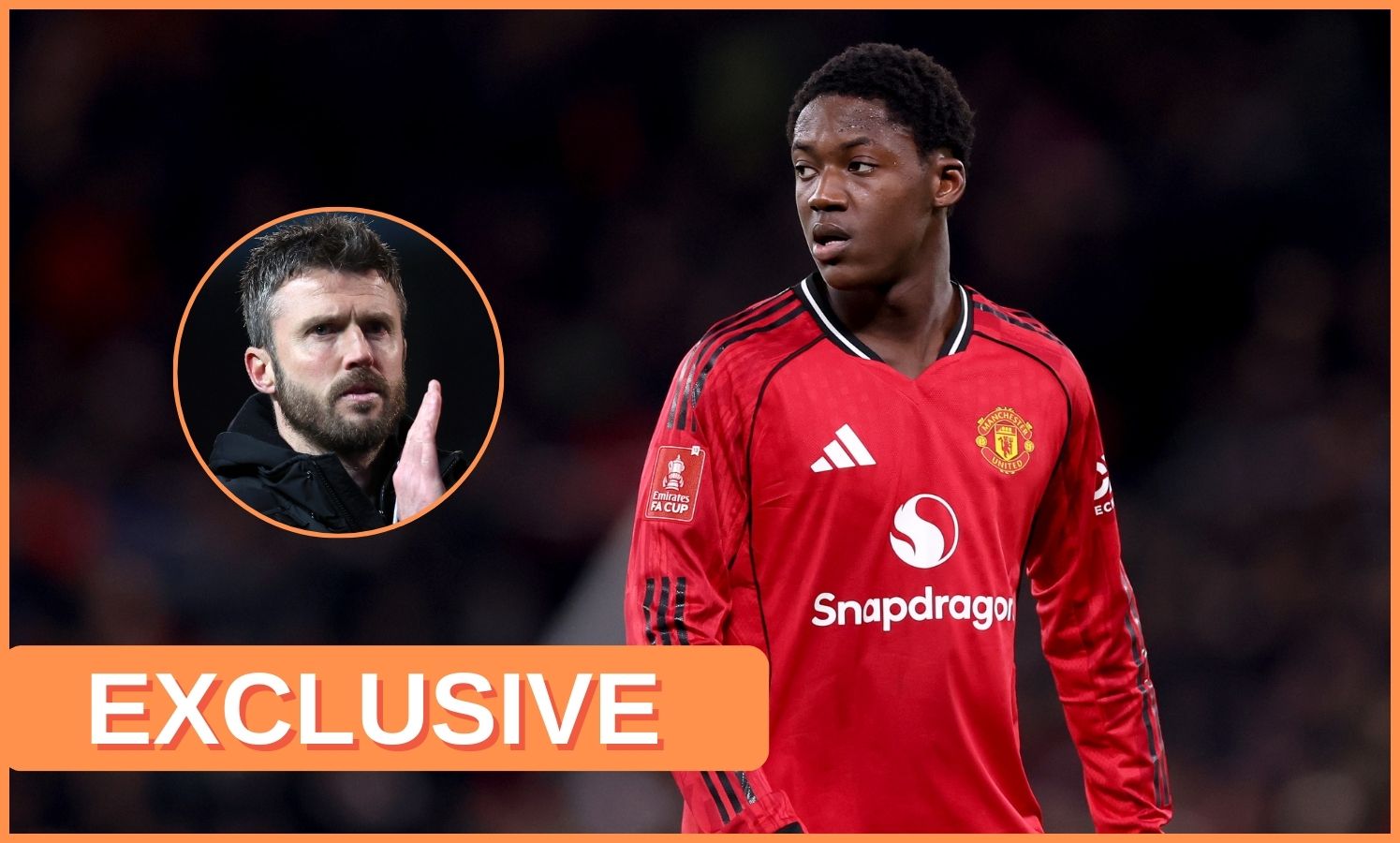 Kobbie Mainoo and Michael Carrick