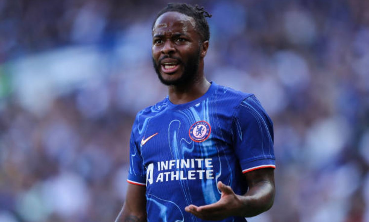 Raheem Sterling in action for Chelsea