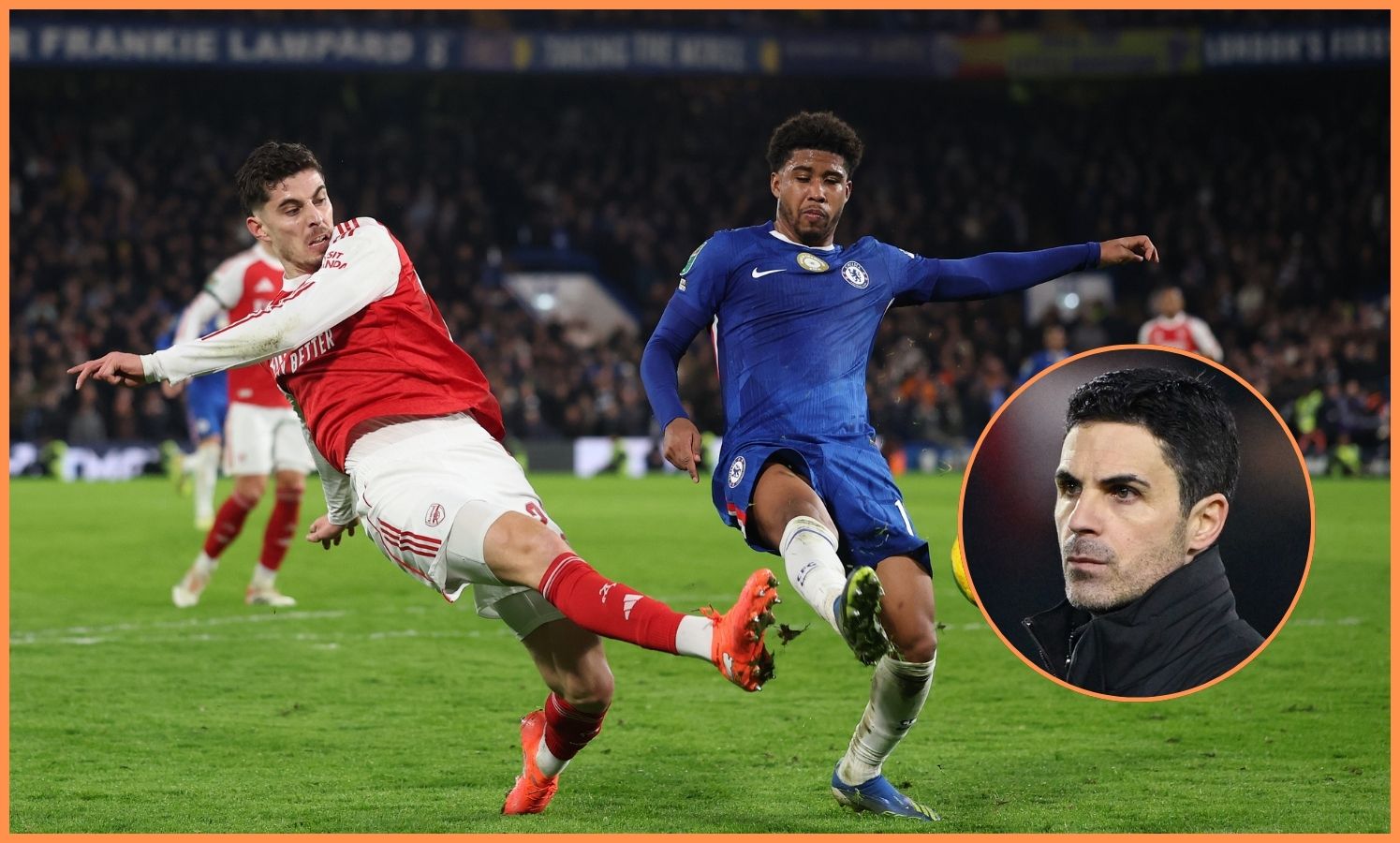 Kai Havertz in action for Arsenal against Chelsea