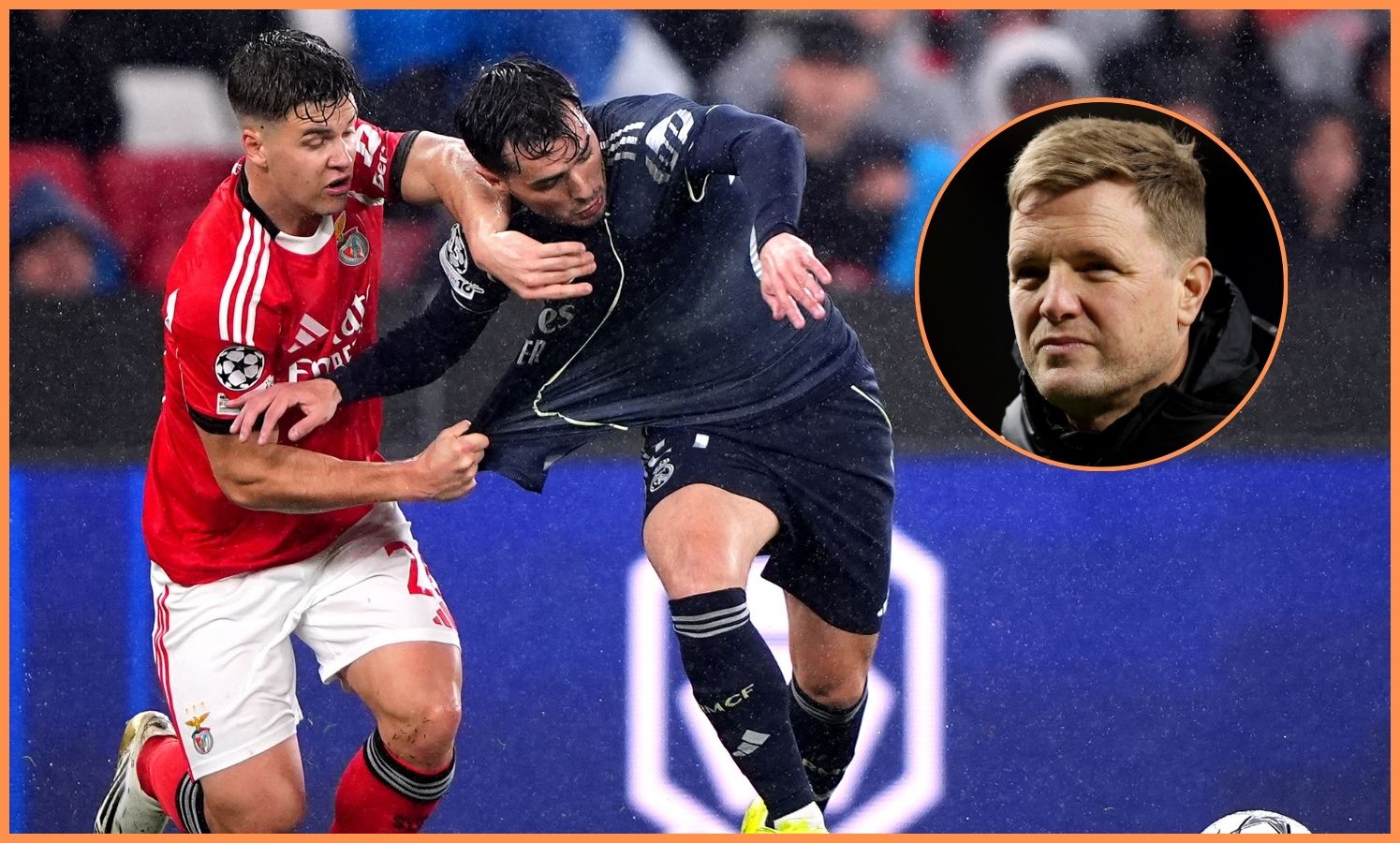 Brahim Diaz and Eddie Howe
