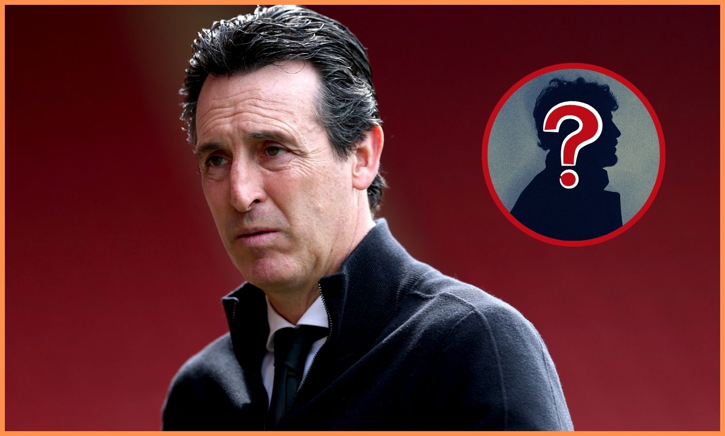 Aston Villa manager Unai Emery looks on