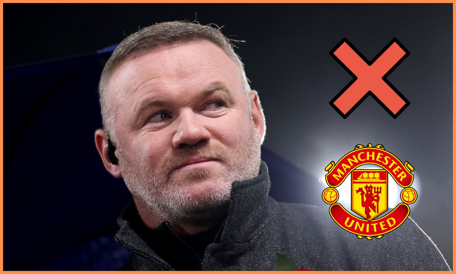 Wayne Rooney and the Manchester United logo