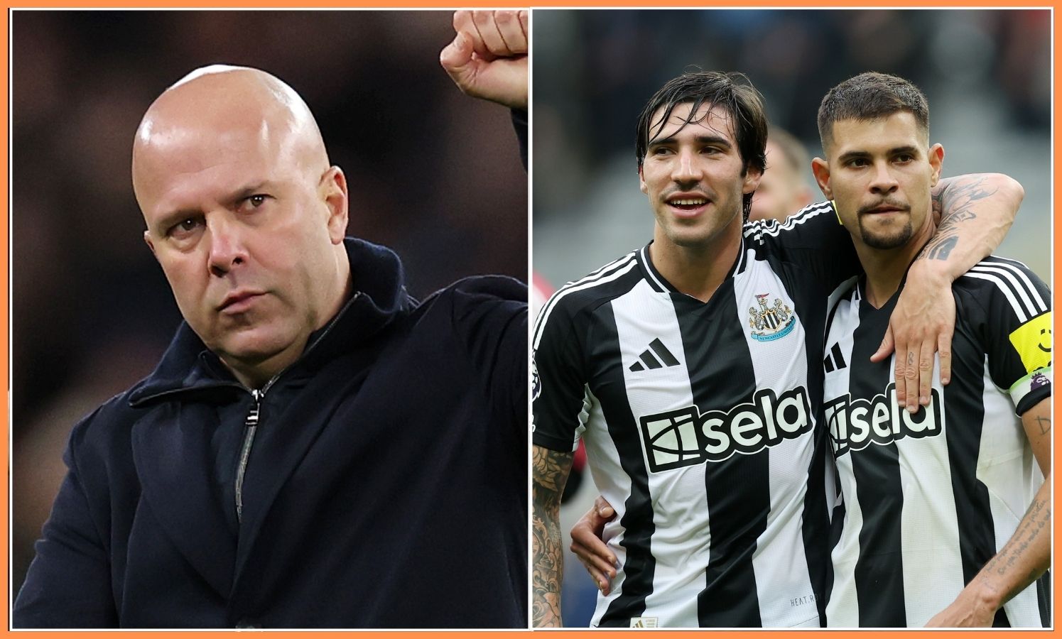 Arne Slot and Sandro Tonali